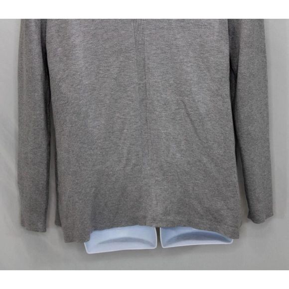 Dana Buchman Women's Open Front Gray Long Sleeve Draped Cardigan Sweater XL NWT - Picture 8 of 12